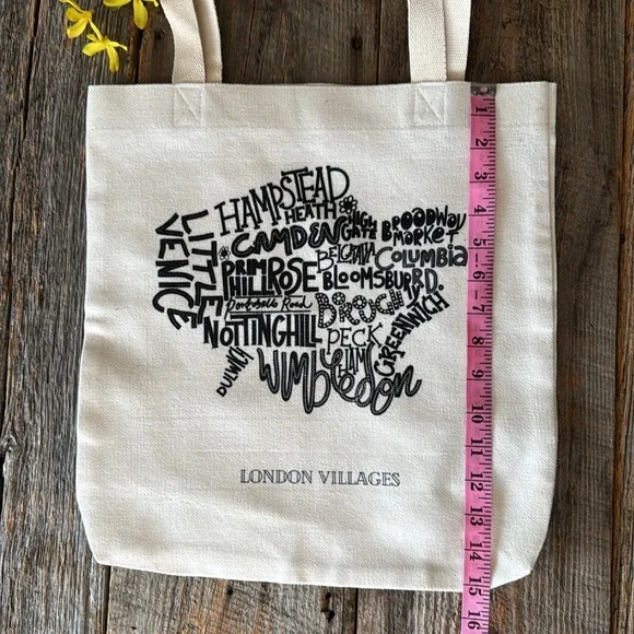 Canvas London Villages Tote Bag & London Red Bus Tea Towel - Picture 8 of 9